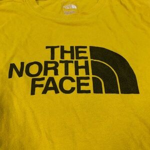 The North Face Bright Yellow Long Sleeve Tee with Black Logo